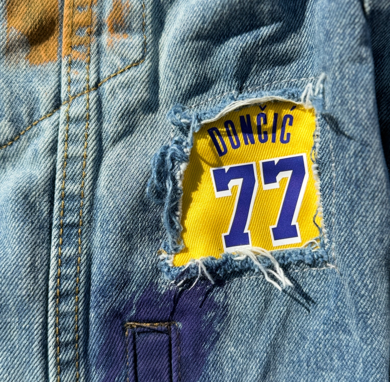 Customized Denim Jacket, Luka Dončić