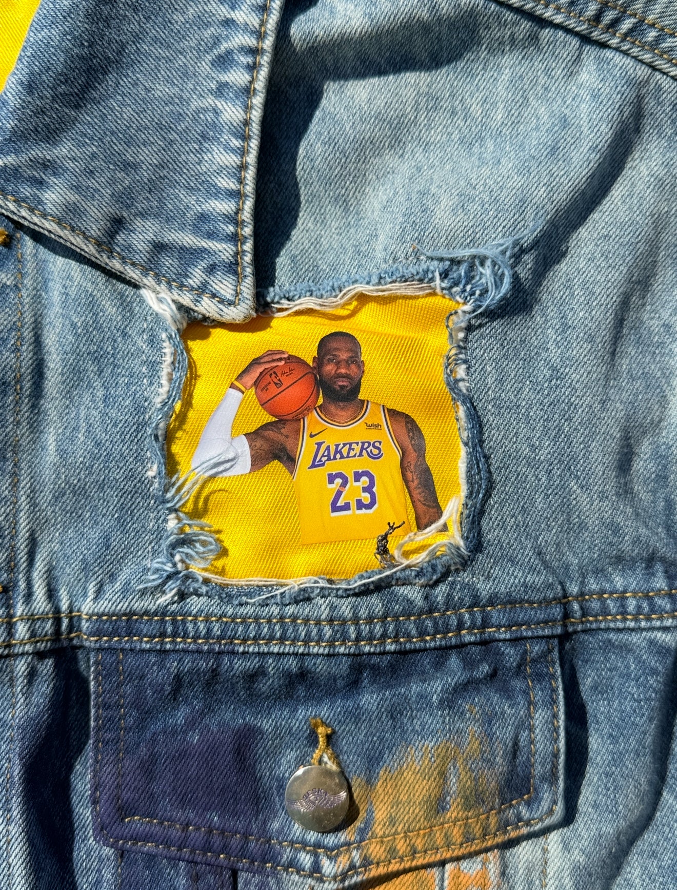Customized Denim Jacket, Lebron James