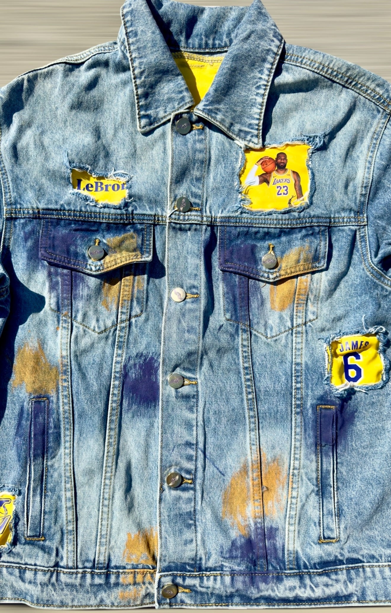 Customized Denim Jacket, Lebron James