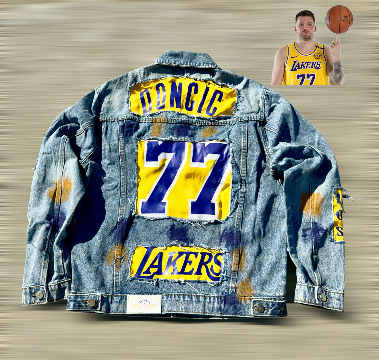Customized Denim Jacket, Luka Dončić